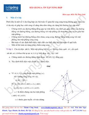Bài giảng 6 Ôn tập tổng hợp
